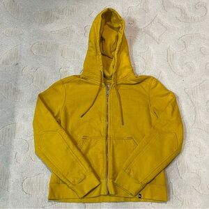 American Giant Hoodie Mens Small Yellow Classic Full Zip USA Made Outdoors